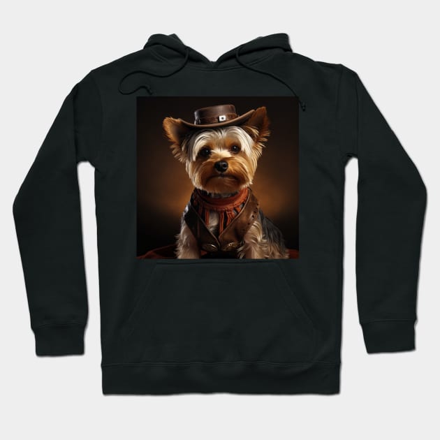 Cowboy Dog - Yorkshire Terrier Hoodie by Merchgard